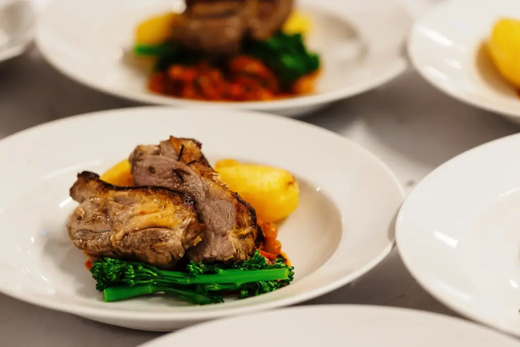 Roast Beef with Potatoes and Broccoli